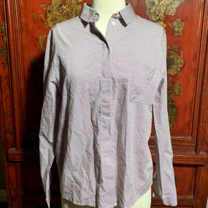 Le Mont Saint Michel Paris Striped Button-Up Shirt – Size 38 – New With Tags